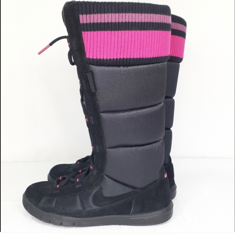 NIKE Winter Hi Sneaker Boots Pink Black Sz 7.5 NEW